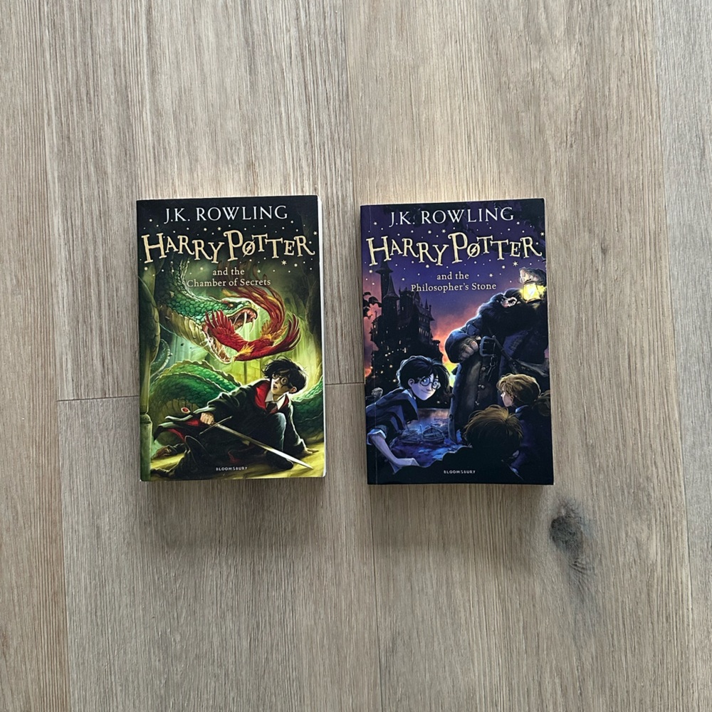 2 x Harry Potter Books : Philosopher’s Stone and The Chamber of Secrets